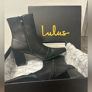 Lulu's Black Ankle Boots